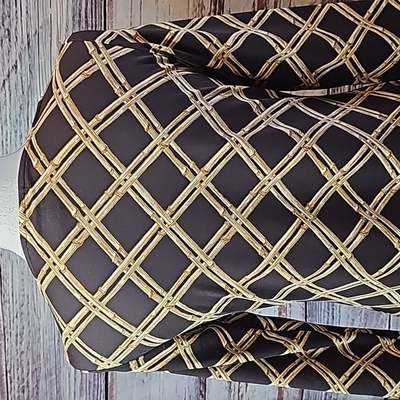 NWT CHARTER CLUB 3/4 SLEEVE BAMBOO PRINT KEYHOLE BEADED PULLOVER TOP - Picture 7 of 13